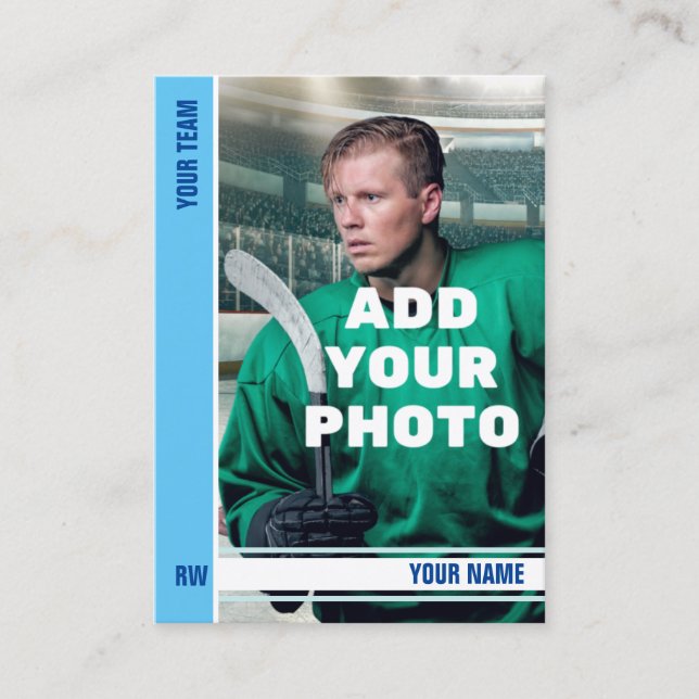 Tarjeta de hockey sobre hierba azul de hielo - Est (Anverso)