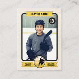 Tarjeta de hockey sobre personalizado, tarjeta de