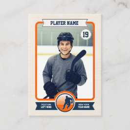 Tarjeta de hockey sobre personalizado, tarjeta de