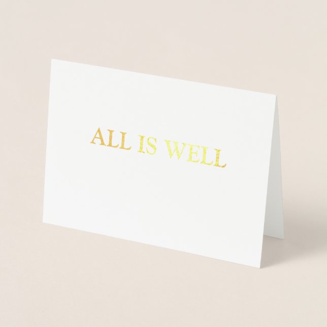 Tarjeta de Hoja de ALL IS WELL (Anverso)