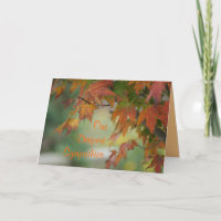 Tarjeta de hojas de arce de otoño - personalizar e
