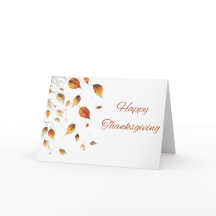 Tarjeta de hojas de caída de Acción de Gracias