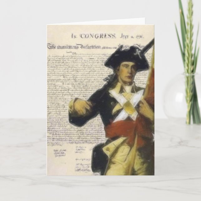 Tarjeta de hombre de declaración y acta (Anverso)