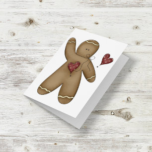 Tarjeta de hombre de jengibre que agita