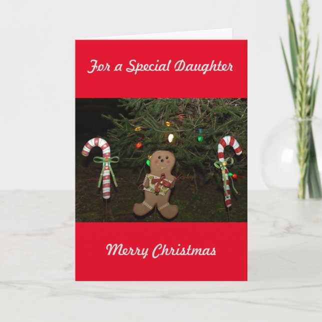 Tarjeta de hombre Gingerbread para navidades (Anverso)