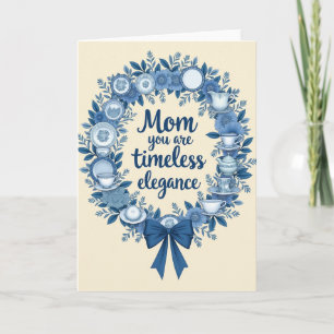 Tarjeta de homenaje a la mamá elegante