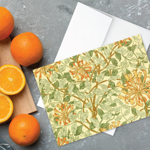 Tarjeta de Honeysuckle Floral William Morris Blank