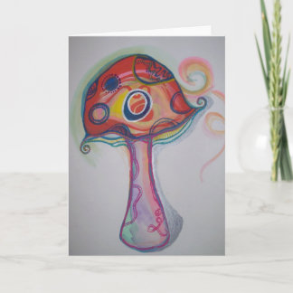 Tarjeta de hongo trippy - Hippie Blank Notecard