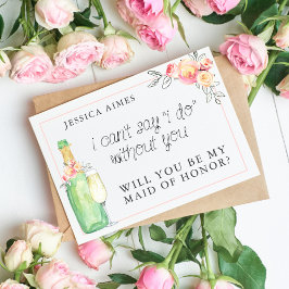 Tarjeta de honor de brunch y bubbly Bridal Brunch 