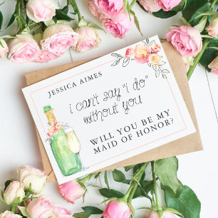 Tarjeta de honor de brunch y bubbly Bridal Brunch 