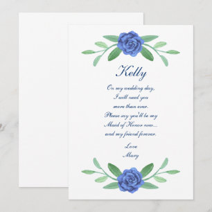 Tarjeta De Honor De La Foliage Maid Of Honor Folia