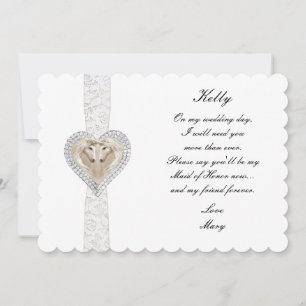 Tarjeta De Honor De Unicornio Y Boda De Lace