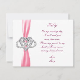Tarjeta De Honor Del Corazón Infinito Rosa
