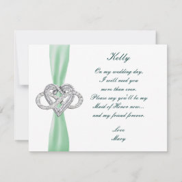 Tarjeta De Honor Del Corazón Infinito Verde