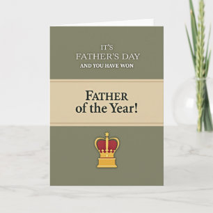 Tarjeta de honor del Día del Padre en verde oliva