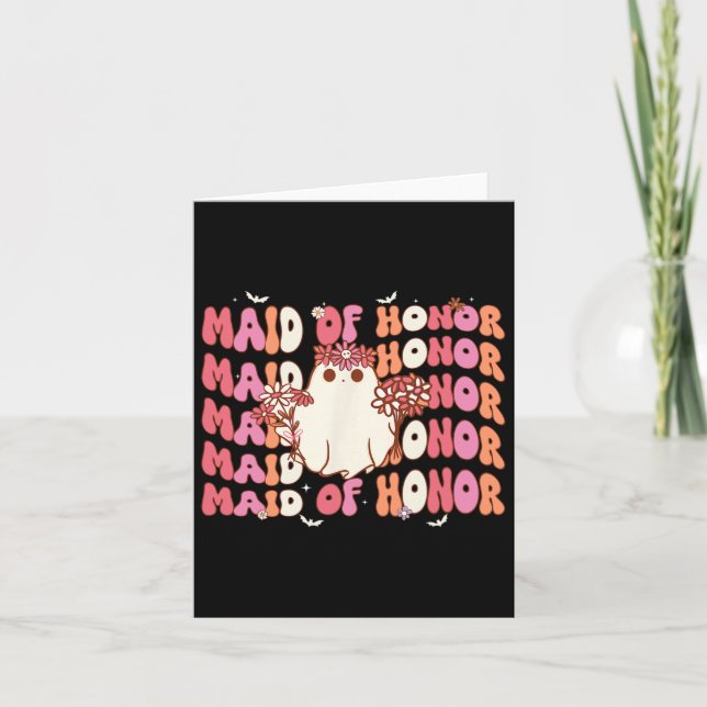 Tarjeta De Honor Ghost Halloween Spooky Bachelorette (Anverso)