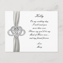 Tarjeta De Honor Infinity Heart Maid Of Honor