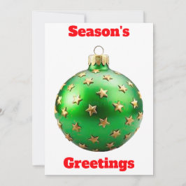 Tarjeta de honor verde para saludos de temporada