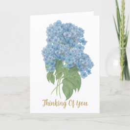 Tarjeta de Hortensia Azul Pensando en Ti