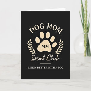 Tarjeta de Huella de Perro Mamá