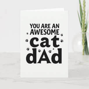 Tarjeta de Huellas de Gato del Increíble Papá Gato