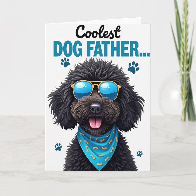 Tarjeta de Huellas de Pata Azuladas del Padre Perr (Anverso)