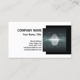 Tarjeta de huellas digitales del investigador de d