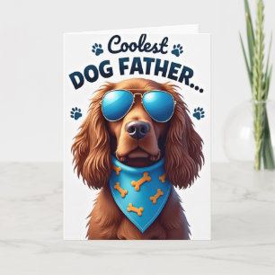 Tarjeta de Hueso Naranja Padre Perro Genial