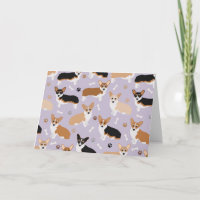 Tarjeta de hueso y patas de perro Corgi