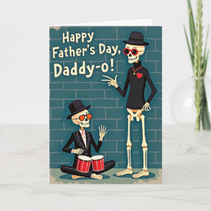 Tarjeta de huesos genial para el día del padre