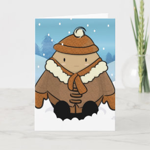 Tarjeta de huevo de nieve