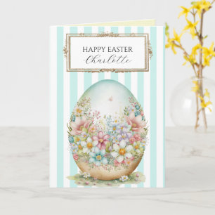 Tarjeta de huevo de Pascua Decorativa Personalizad