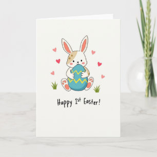 Tarjeta de huevo de Pascua en zigzag