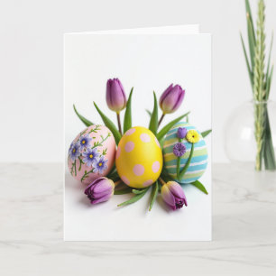 Tarjeta de Huevo Decorado de Primavera