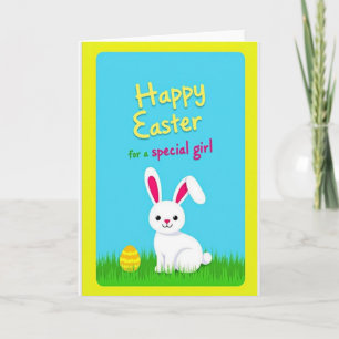 Tarjeta de huevo rayado de Pascua feliz