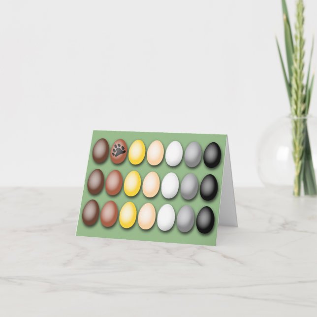 Tarjeta de huevos de la bandera del oso (Anverso)