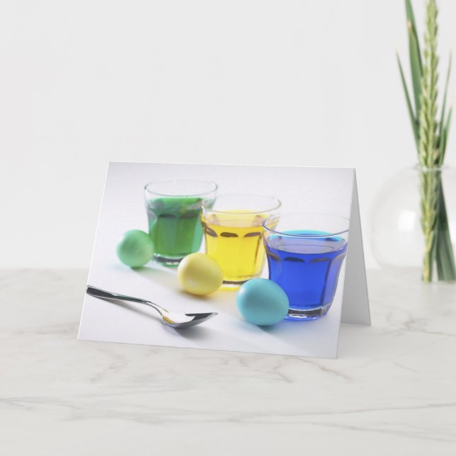 Tarjeta de Huevos de Pascua Colorida (Anverso)