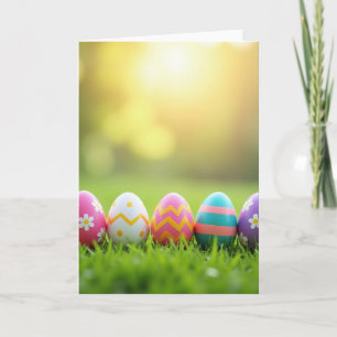 Tarjeta de Huevos de Primavera Pintados
