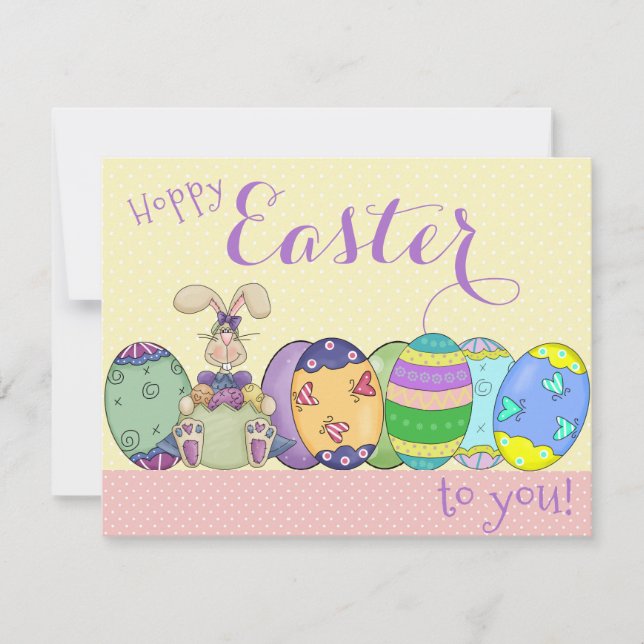 Tarjeta De Huevos De Semana Santa Para Niños (Anverso)