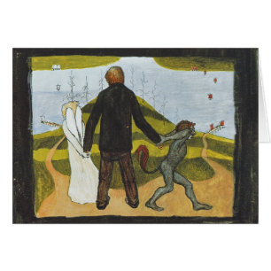 Tarjeta de Hugo Simberg Vägskälet Tienhaarassa