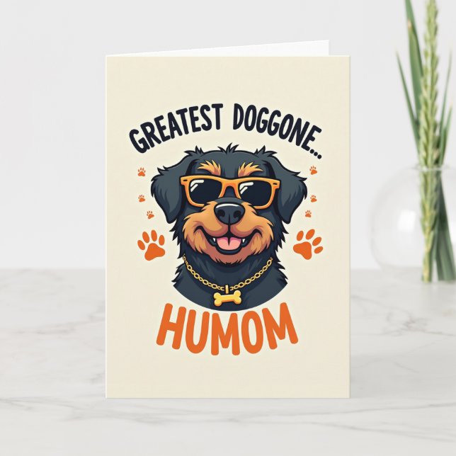 Tarjeta de Humom para el Perro Más Genial (Anverso)