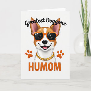 Tarjeta de Humom Perro Glamuroso
