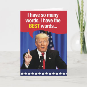 Tarjeta de humor de cumpleaños para Trump tantas p