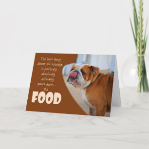 Tarjeta de humor de Navidad y Día de Acción de Gra