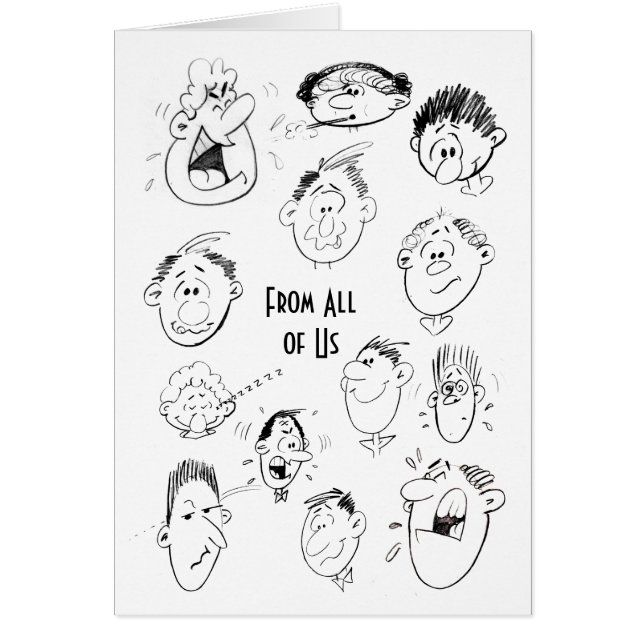 Tarjeta de humor de Office (Frente)