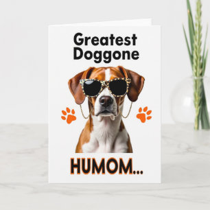 Tarjeta de humor de perro con estampado de leopard
