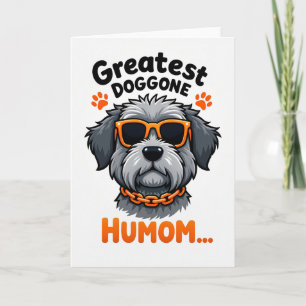 Tarjeta de Humor de Perro Desgreñado Mate