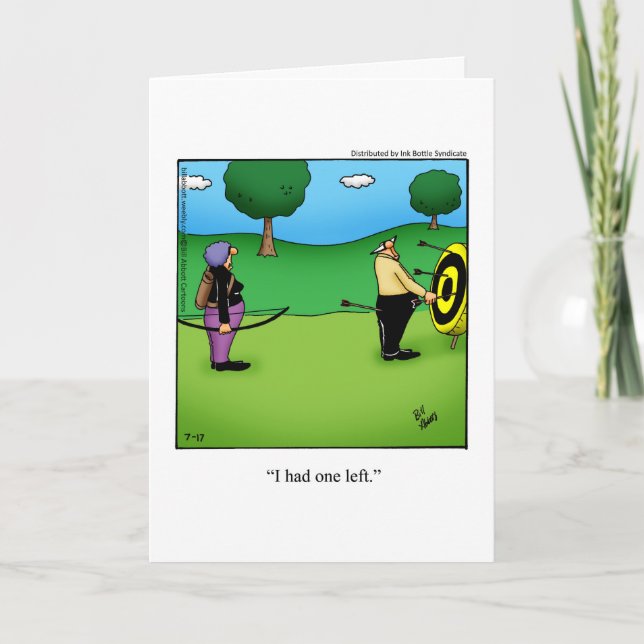 Tarjeta De Humor Del Aniversario Del Boda Para Una (Anverso)