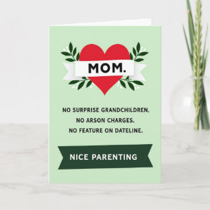Tarjeta de humor del día de las madres floral
