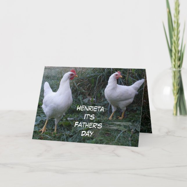 TARJETA DE HUMOR DEL ROOSTER DEL DÍA DEL PADRE (Anverso)